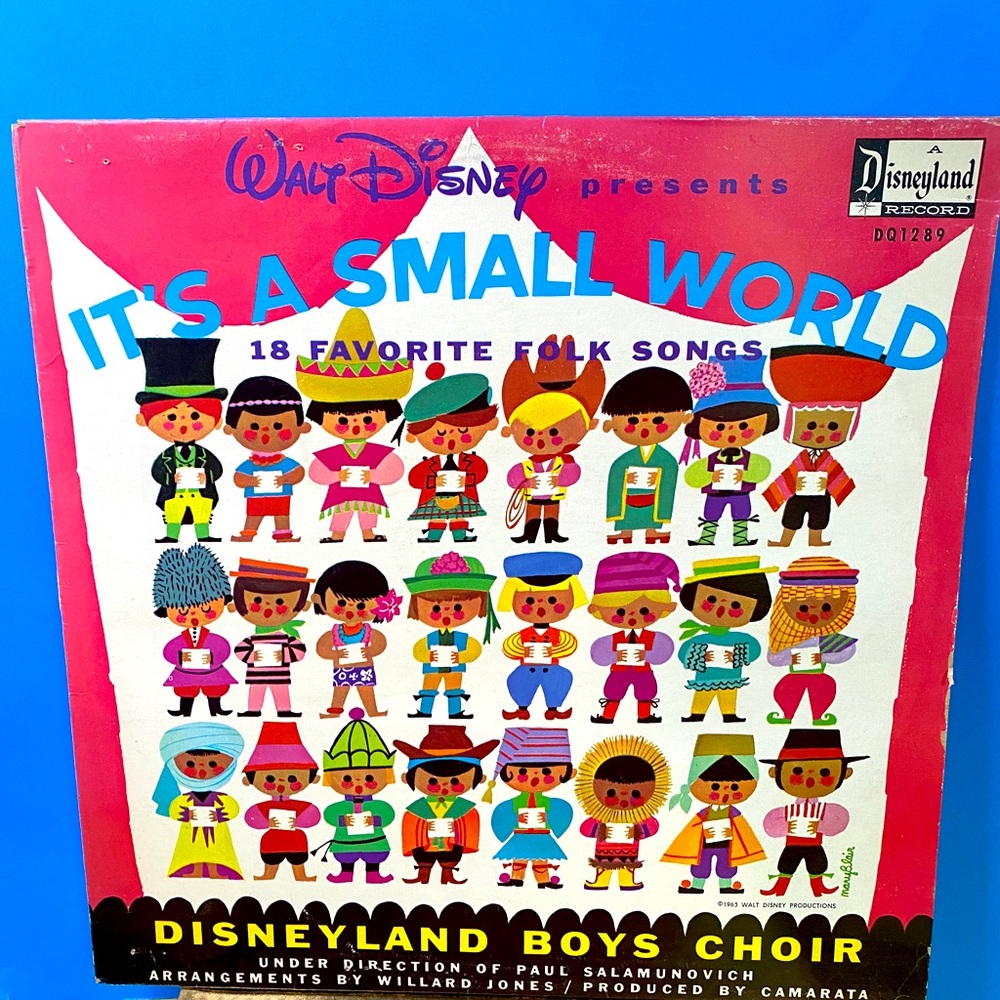 Walt Disney It's a Small World 1965 Disneyland DQ-1289 Vinyl Record RARE